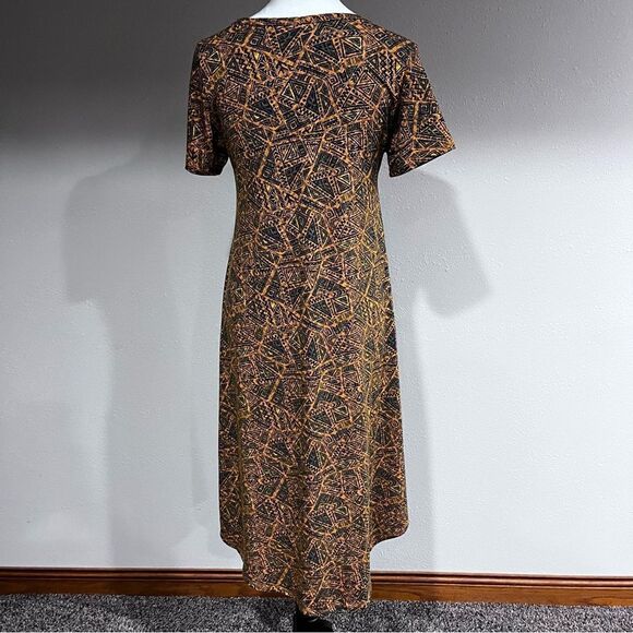 LuLaRoe Carly geometric print casual‎ high low loose fit short sleeve dress - Picture 5 of 11